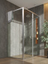 Душевой уголок Orange E23-13090TCR без поддона 130х90, стекло прозрачное