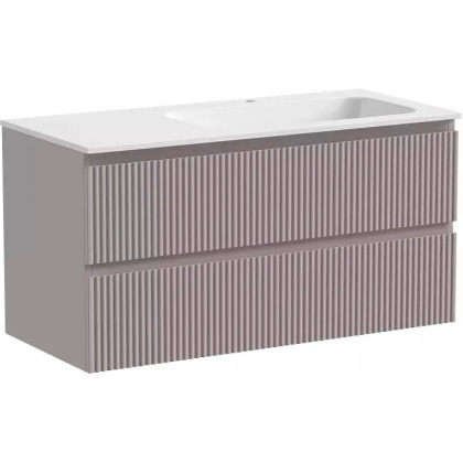 Тумба подвесная SANCOS Snob R правая 995х445х500, c двумя ящиками оснащенными доводчиками, Doha Soft, арт.SNR100RSM