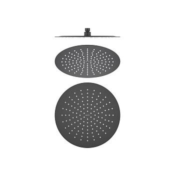 Круглый верхний душ  300*2 мм AQUATEK, матовый черный AQ2075MB  Круглый верхний душ  300*2 мм AQUATEK, матовый черный AQ2075MB