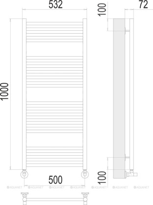 Полотенцесушитель Terminus Аврора П20 500х1000