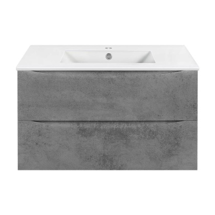 База под керамическую раковину Mia 900 подвесная, 2 выкатных ящика soft close, Beton