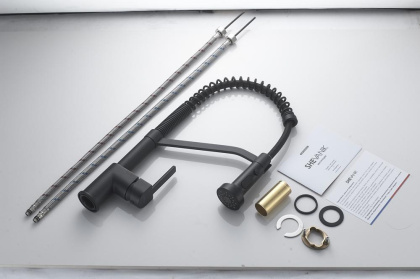 Смеситель для кухни латунь, черный S963H