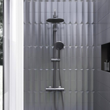 977800300 Jupiter душевая система со смесителем с термостатом чёрный