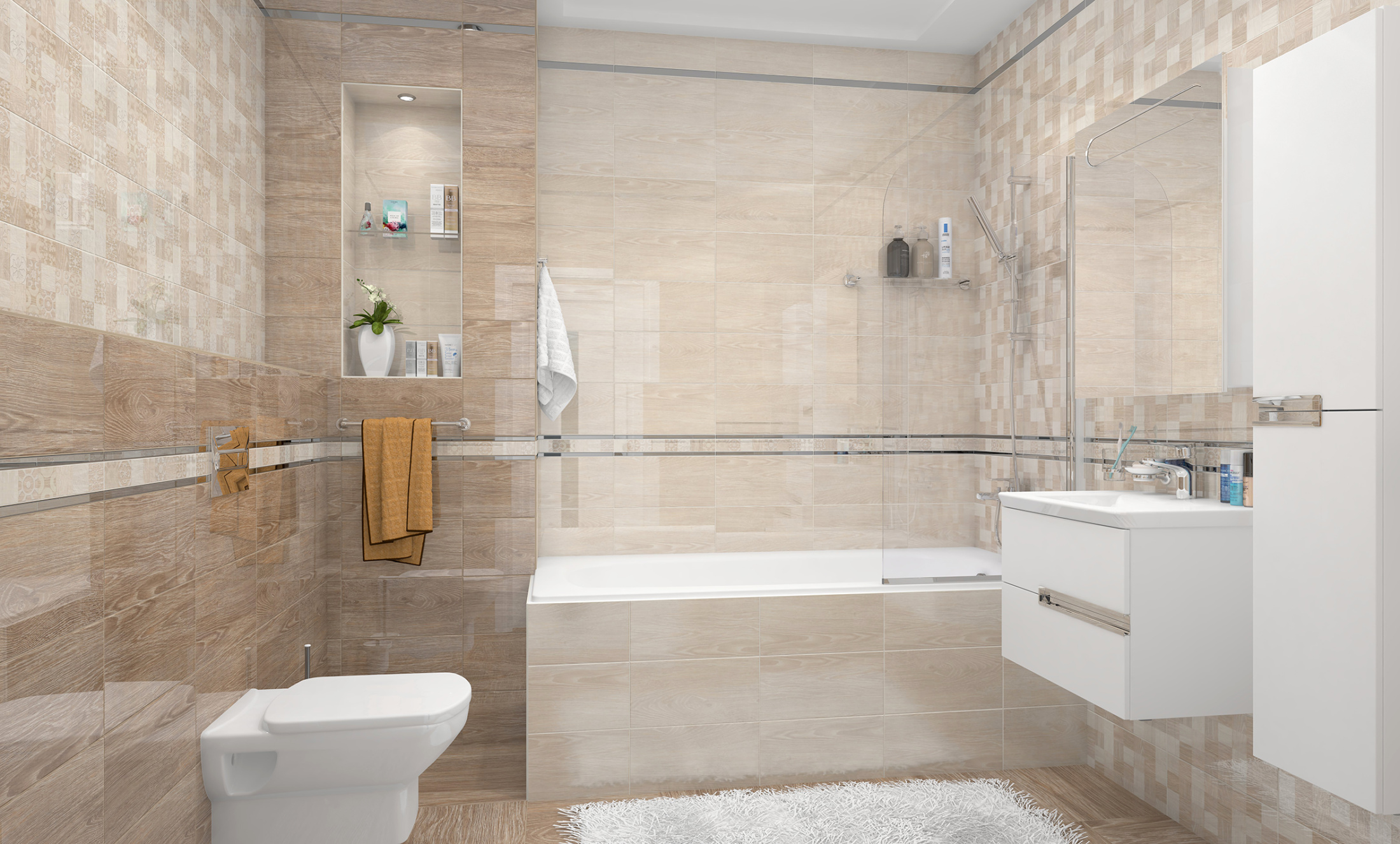 Бордюр 46-03-11-429 Platan бежевый 4,7*40 ,шт