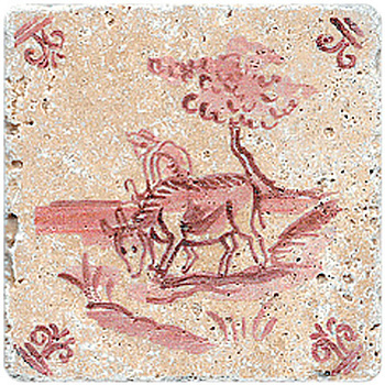 Натуральный травертин, ИЗРАЗЦЫ №2 10x10, Provance Натуральный травертин, ИЗРАЗЦЫ №2 10x10, Provance