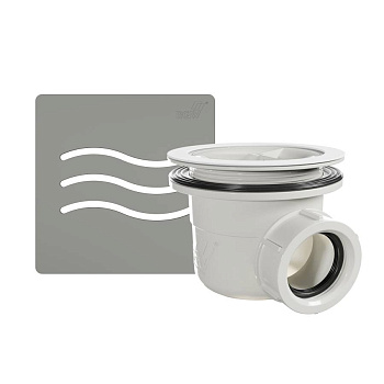 Сифон для душевых поддонов RGW S-010-1 Волна бетон 90 мм, RGW 502411101-10