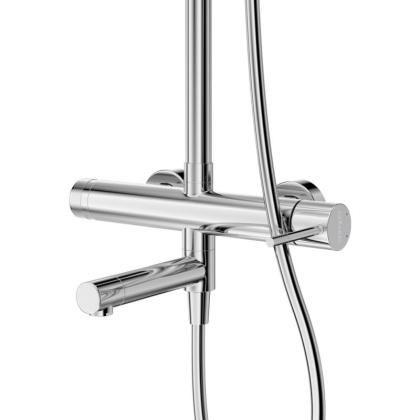 RELAX-CVD-01 Душевая стойка со смесителем и изливом, хром RELAX-CVD-01 Душевая стойка со смесителем и изливом, хром