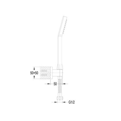 Душевой гарнитур точечный OMNIRES ANGEL-PCR (хром)