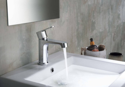 Смеситель для раковины 98, без донного клапана AQUATEK AQ1210CR ОБЕРОН