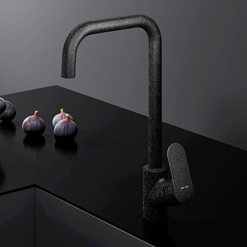 F8006022 Like, смеситель для кухни G-образный излив, черный, шт.