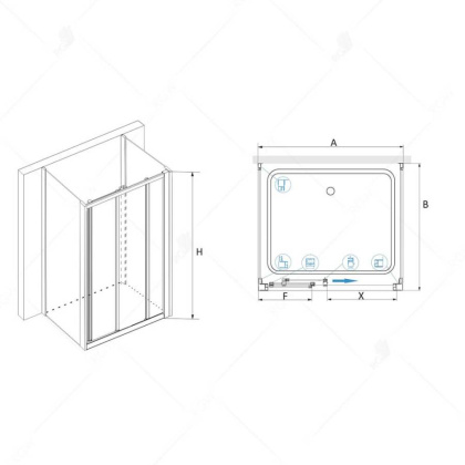 Душевой уголок RGW CL-30 P (CL-11 + 2Z-12), 04094000-11P Душевой уголок RGW CL-30 P (CL-11 + 2Z-12), 04094000-11P