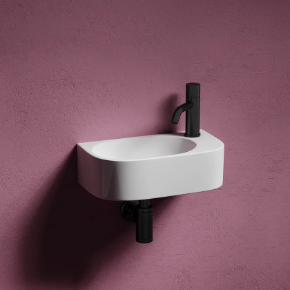 Умывальник подвесной прямоугольный (чаша слева, отверстие под смеситель справа) Element 409*224*110мм Умывальник подвесной прямоугольный (чаша слева, отверстие под смеситель справа) Element 409*224*110мм