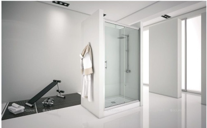 Душевая дверь Aquanet Alfa NAA6121 150, прозрачное стекло