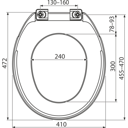 Сиденье для унитаза Antibacterial, 5х41х47 см, белое, A6550 AlcaPlast