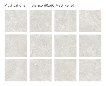 Плитка Mystical Charm Bianco Relief Matt 60x60 (4 шт.в уп)