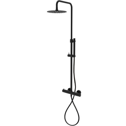 Душевая система Paffoni Mini Birillo ZCOL638LIQNO черная матовая Душевая система Paffoni Mini Birillo ZCOL638LIQNO черная матовая