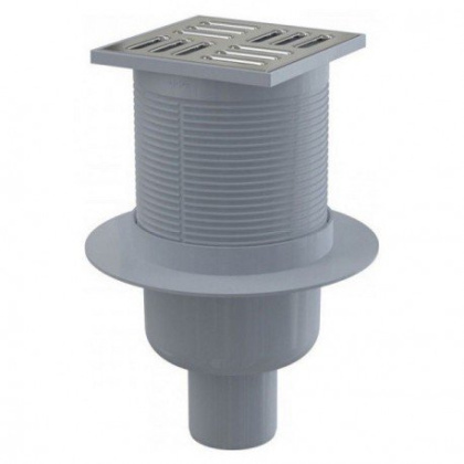 Сливной трап 105×105/50 мм прямой сток, решетка из нержавеющей стали, гидрозатвор комбинированный SMART Сливной трап 105×105/50 мм прямой сток, решетка из нержавеющей стали, гидрозатвор комбинированный SMART