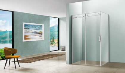 Душевой уголок Como VSR-1C1015CL, 1500*1000, хром, стекло прозрачное