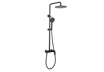 Душевая система 3jet 250мм AQUATEK, матовый черный AQ2060MB 