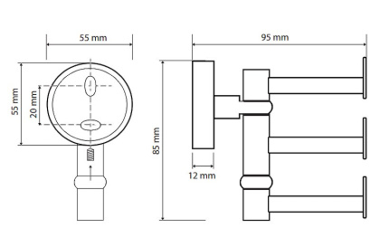 Крючок тройной поворотный