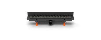 Душевой лоток 35 см Creto Zigzag CRE-350 ZB-P с решеткой, черный