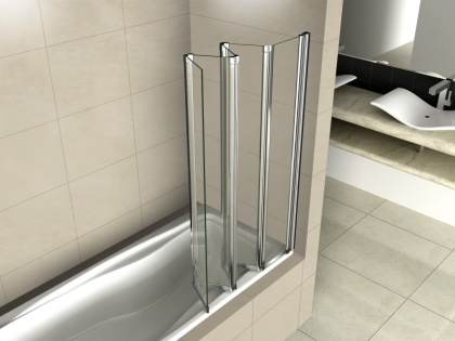 Шторка на ванну PRATICO-V-5-120/140-P-Cr-L Условные размеры, мм: 1200х1400 