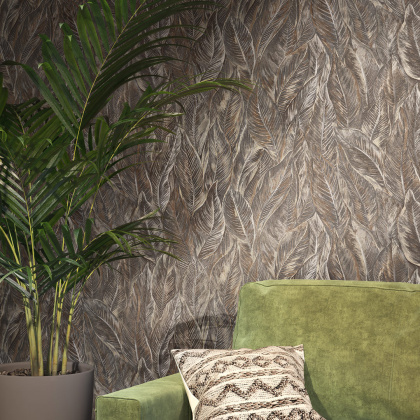 Обои виниловые Бульвар мотив, коричневый Обои виниловые Бульвар мотив, коричневый