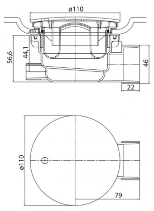 Крышка для сифона CEZARES TRAY-COVER-G Крышка для сифона CEZARES TRAY-COVER-G