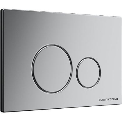 Система инсталляции для унитазов CERAMICANOVA Envision с кнопкой смыва Round цвет хром матовый и креплениями, арт. CN1001M