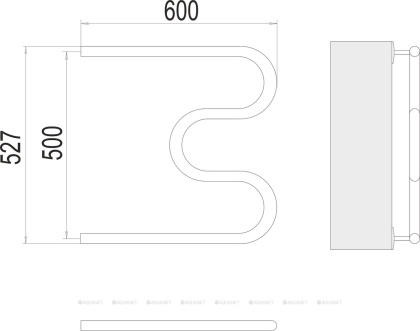 Полотенцесушитель Terminus М-образный (3/4") 500х600