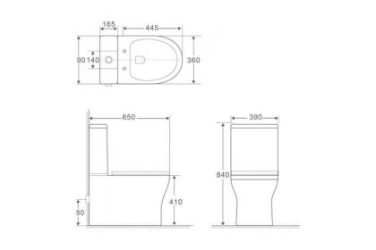 Сливной бачок Aquanet Cube-C-1 CL-12248B-1 Сливной бачок Aquanet Cube-C-1 CL-12248B-1
