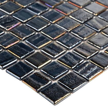 Стеклянная мозаика, Black, Aqua
