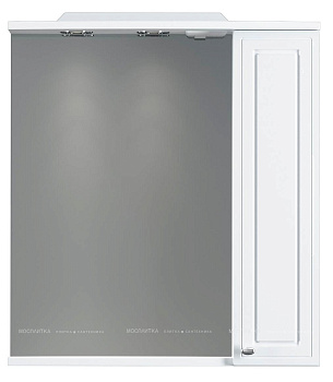 M41MPR0651WG Palace One, зеркало, частично зеркальный шкаф, правый, 65 см, с подсветкой, Белый, глян M41MPR0651WG Palace One, зеркало, частично зеркальный шкаф, правый, 65 см, с подсветкой, Белый, глян