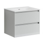 Тумба подвесная SANCOS Cento 590х450х500, c двумя ящиками оснащенными доводчиками,белый глянец, арт. CN60W