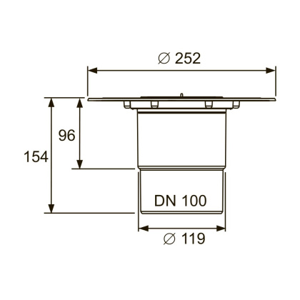 Сифон TECEdrainpoint S DN 100, вертикальный с универсальным фланцем Seal System Сифон TECEdrainpoint S DN 100, вертикальный с универсальным фланцем Seal System