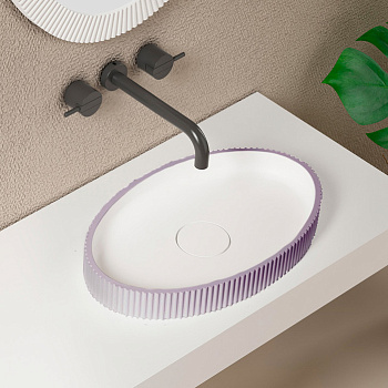 Раковина накладная ABBER Stein AS2603Violett фиолетовая Раковина накладная ABBER Stein AS2603Violett фиолетовая