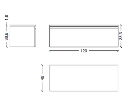 Ящик под столешницу 120см WHITE глянец VALLESSI UNO-S 897-120-W Boheme Ящик под столешницу 120см WHITE глянец VALLESSI UNO-S 897-120-W Boheme