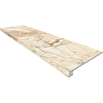 Комплект (Ступень MOG301 (33x120) полир. (прямоугол. бортик) без насечек + Подступенок (14,5x120)) Комплект (Ступень MOG301 (33x120) полир. (прямоугол. бортик) без насечек + Подступенок (14,5x120))