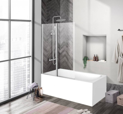 Душевая шторка на ванну BelBagno UNO-V-2-80/150-C-Cr Душевая шторка на ванну BelBagno UNO-V-2-80/150-C-Cr