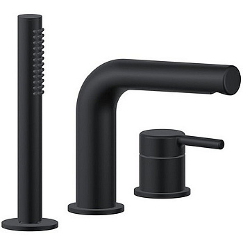 Смеситель на борт ванны EXCELLENT Pi AREX.1233BL (черный мат)