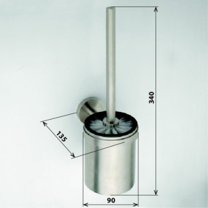 Ёршик подвесной (металл), щётка белая