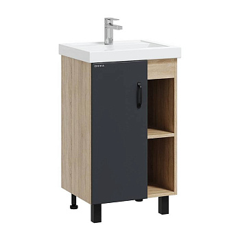 Тумба Onika Тимбер 50 напольная, серая мат./дуб сонома (ум. Фостер 50) Тумба Onika Тимбер 50 напольная, серая мат./дуб сонома (ум. Фостер 50)