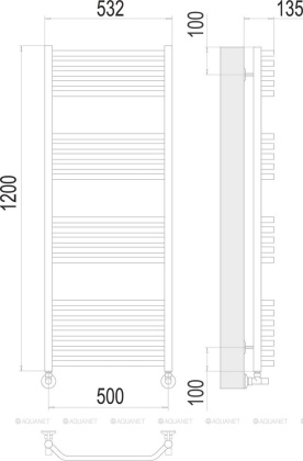 Полотенцесушитель Terminus Виктория П22 500х1200