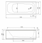 Акриловая ванна CEZARES ECO-160-70-41-W37, 160x70x41