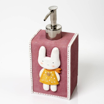 Дозатор для жидкого мыла Ammer, 8,5х18,5х7,1 см, розовый, K-6499