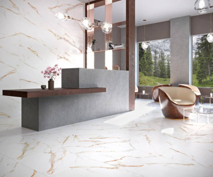 Керамогранит Laparet Venato Calacatta Gold белый сатинированый 60х120 (2шт_1,44м2), м2