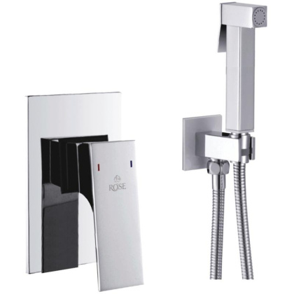 Гигиенический душ со смесителем Rose R1005, хром