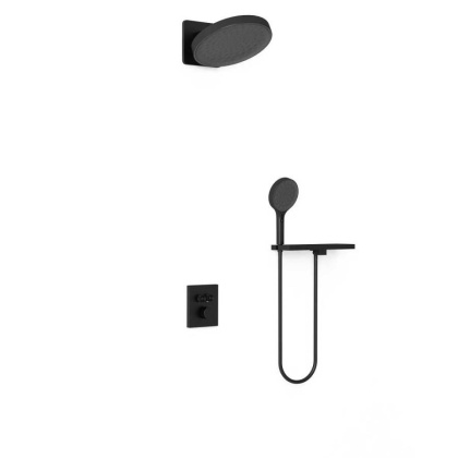 Душевой комплект Inspire VSFW-3I21MT3RMB встраиваемый, термостатический, двухрежимный, черный