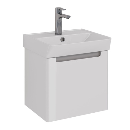 Тумба Lemark BUNO MINI 45см под 1 раковину, подвесная,1 ящик, цвет корпуса, фасада: Белый глянец Тумба Lemark BUNO MINI 45см под 1 раковину, подвесная,1 ящик, цвет корпуса, фасада: Белый глянец