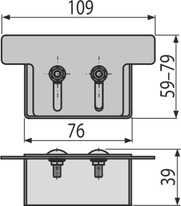 Заглушка для дренажных желобов 100 мм, нержавеющая сталь Заглушка для дренажных желобов 100 мм, нержавеющая сталь